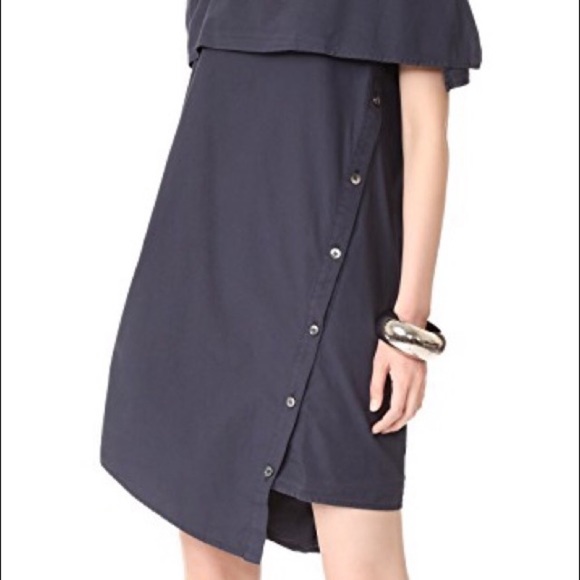 Anthropologie Blue CHIC Button Pocket Mini Dress - Picture 6 of 6